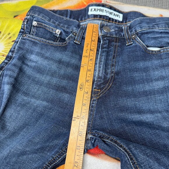 Express Jeans Mens 32 X 34 Blue Rocco Slim Fit Straight Leg Denim Jeans - Picture 6 of 12
